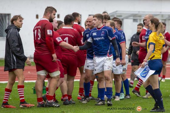 Slovensko vs Maďarsko zápas v rámci Rugby Europe Conference  na Futbalovom štadióne v Piešťanoch