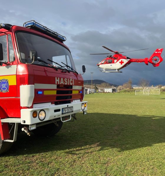 Vrtuľník transportuje popáleného pacienta z Vrbového do nemocnice v Bratislave