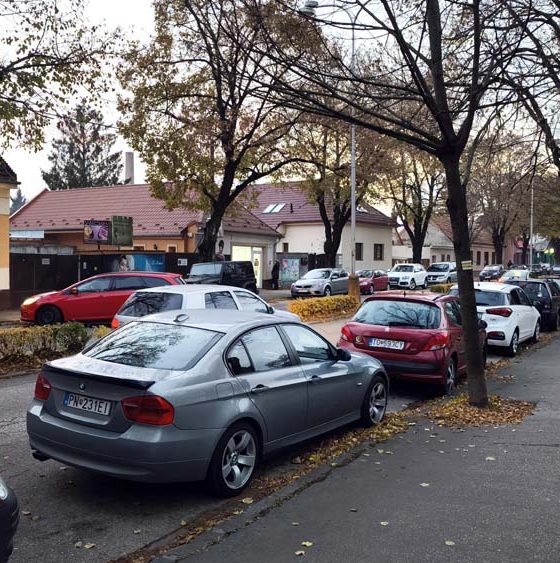 Parkovanie Staničná ulica Piešťany