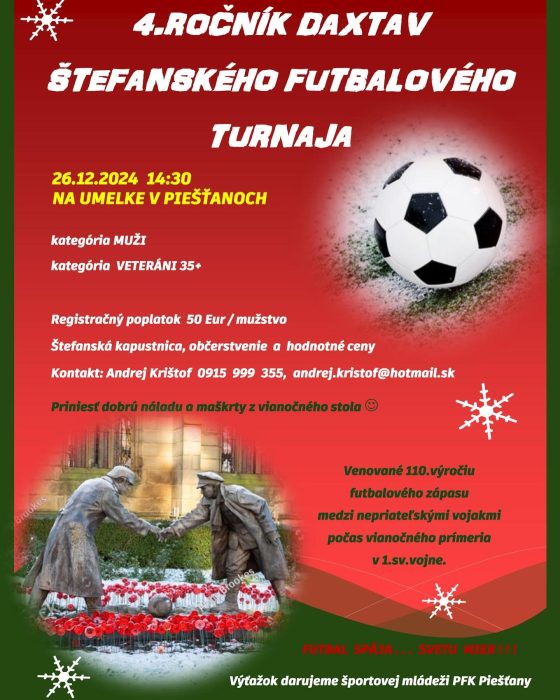 Plagát Štefanský futbalový turnaj